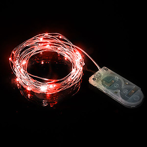 4m Copper Wire Fairy Lights - Red (40 LED's)